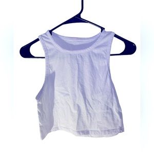 White cropped tank top